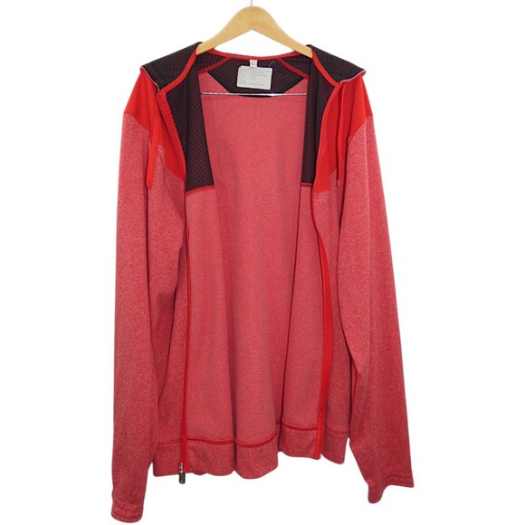 NBA 3XL2 Tall Pregame Full Zip Hoodie Red Heather Sample Jacket Big & Tall Rare - Picture 3 of 11